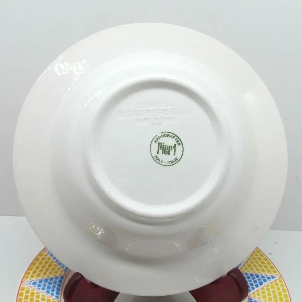 Pier 1 Ceramica quadrifoglio Italy rimmed soup bowls Bundle of 3